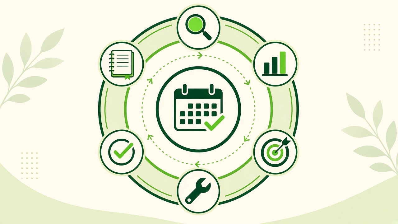 Weekly six-step review cycle for finding and fixing the funnel bottleneck